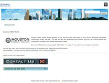 Tablet Screenshot of bidsets.publicworks.houstontx.gov